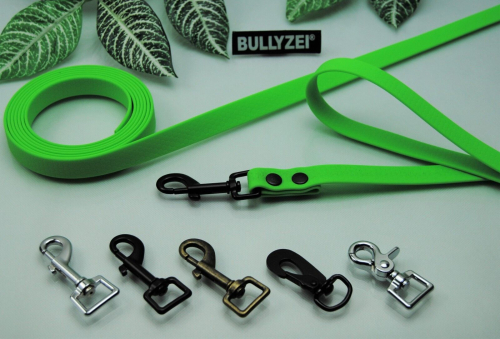 Bullyzei Leine PVC 20mm x 1m ohne Schlaufe, Neon-Grün